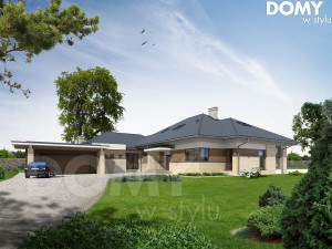 projekt dużego domu -wizualizacja-frontowa